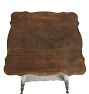 Beautifully Worn Antique Parlor Table with Lower Shelf