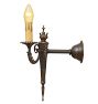 Finely Cast Antique Brass Classical Revival Candle Sconce