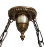 Antique 2-Light Classical Revival Chandelier with Hand-Painted Shades