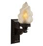 Single Antique Classical Revival Sconce with Frosted Flame Shade