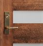 Tumalo Walnut Lever Exterior Door Hardware Tube Latch Set