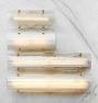 Willamette 28&quot; LED Aged White Fluted Sconce