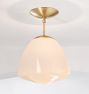 Oswego 9&quot; Opal Dome Semi-Flush Mount