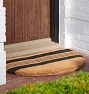 Horizontal Stripe Coir Doormat - Half Round
