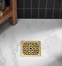 Retro Square Grille Shower Drain Assembly