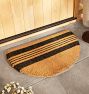 Horizontal Stripe Coir Doormat - Half Round