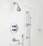 Connor Cross Handle Thermostatic Tub &amp; Shower Set With Handshower