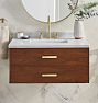 Geneva 36&quot; Wall Mount Walnut Single Vanity