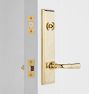 Putman Beaded Lever / Lever Exterior Door Hardware Tube Latch Set