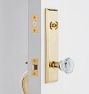 Coleman Octagonal Crystal Knob Exterior Door Hardware Tube Latch Set