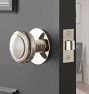 Rigdon Brass Knob Tube Latch Interior Door Set, Round Backplate