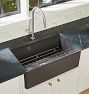 Forest Fireclay Gray Single Kitchen Sink