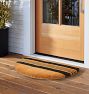 Horizontal Stripe Coir Doormat - Half Round