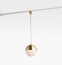 Palo Alto Pendant Track Light, Brushed Satin - White Track - 32" Length