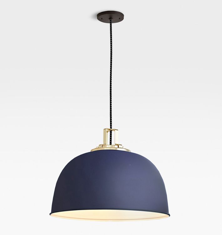 Butte 22&quot; Dome Aged Brass Pendant