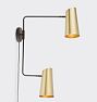 Cypress Double Swing Arm Pin-Up Sconce