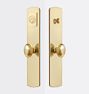 Arched Oval Knob Exterior Door Hardware Tube Latch Set