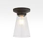 Foster 2-1/4" Fitter Flush Mount, Oil-Rubbed Bronze - Clear Narrow Cone Shade