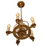 Vintage Romance Revival 5-Light Candle Chandelier with Dragon Motif