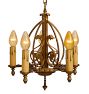 Vintage Romance Revival 5-Light Candle Chandelier with Dragon Motif