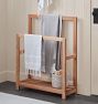 Adela Teak Standing Towel Rack