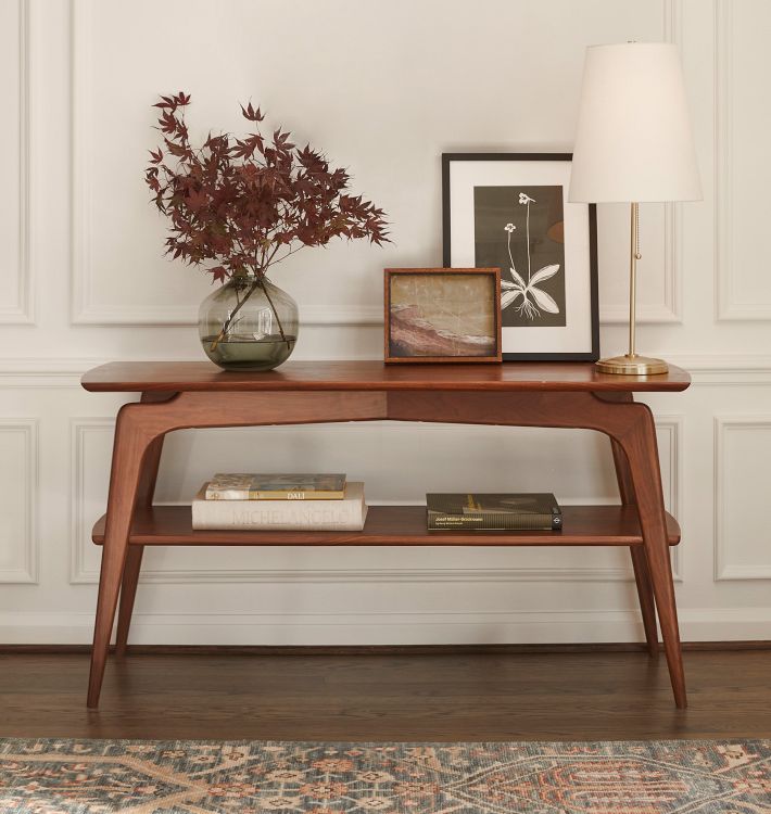 Basin Walnut Console Table