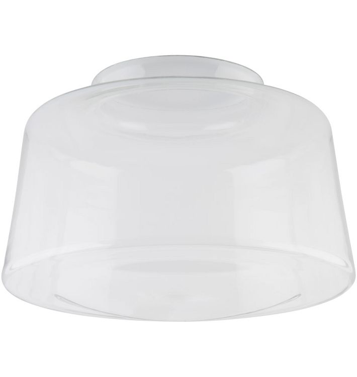 12" Schoolhouse Drum Shade - Clear