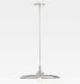 Theo Pendant, Polished Nickel - Polished Nickel Shade - 32" Length - No Vault Mount