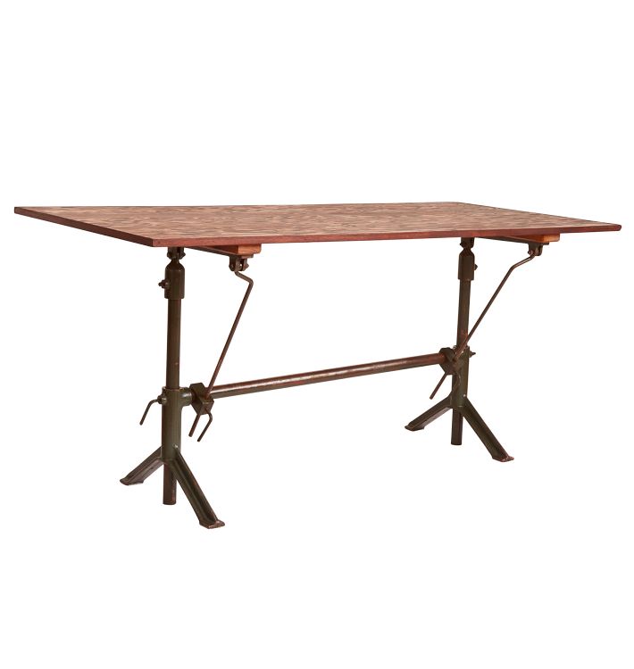 Mid-Century Industrial Drafting Table