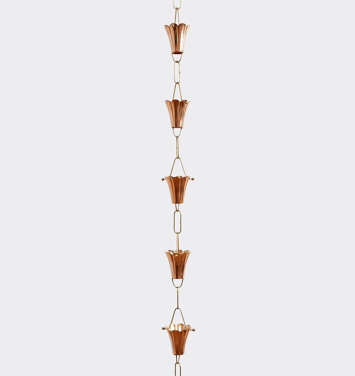 Fluted Flower Rain Chain