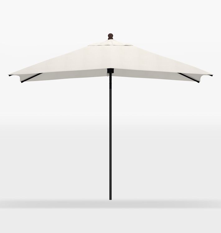 10' Rectangular Outdoor Umbrella - Rustproof Aluminum Tilt Frame, Natural