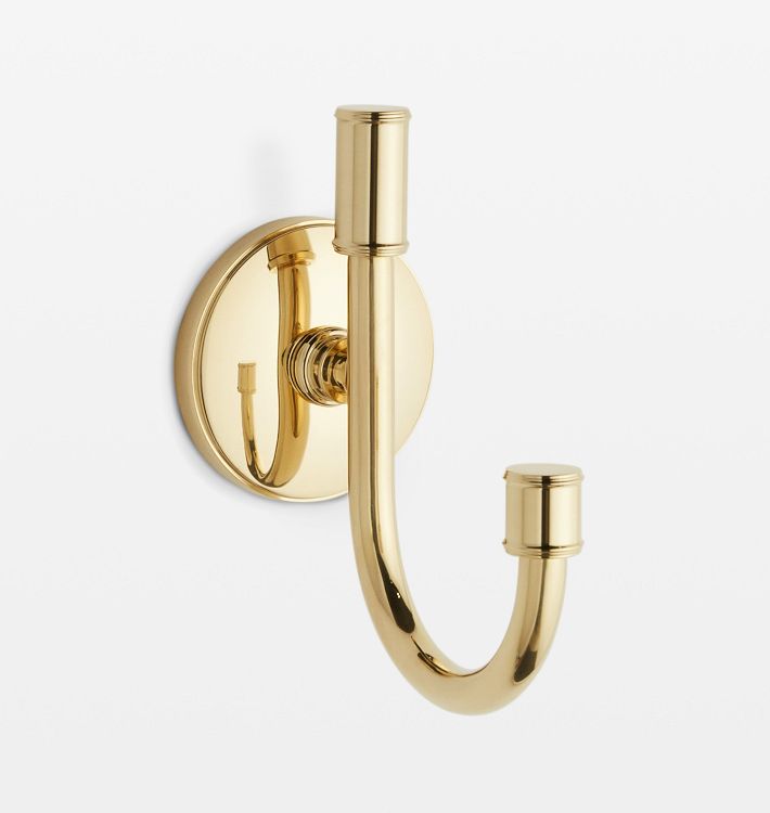 Ladd Hook Single Unlacquered Brass