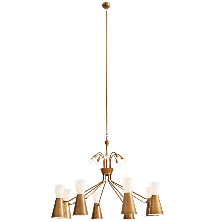 Vintage Colossal 24-Light Mid-Century Chandelier