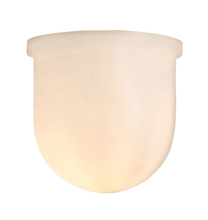 12" Cased White Bowl Shade, Cased White Shade