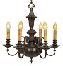 Vintage Sheffield-Style 6-Light Candle Chandelier