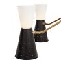 Colossal Vintage 24-Light Mid-Century Chandelier in Black