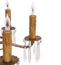 Vintage Classical Revival Candle Chandelier with Crystal Spears