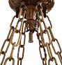 Vintage 20-Light Bronze Classical Revival Ring Chandelier