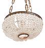 Vintage Classical Revival Crystal Strand Bowl Chandelier