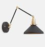 Imbrie Articulating Sconce with Aged Brass Accents, Oil-Rubbed Bronze - Oil-Rubbed Bronze with Oil-Rubbed Bronze Interior Cone Shade