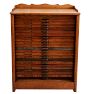 Hamilton 22-Drawer Oak Type Cabinet