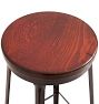 Steel Industrial Stool with Wood Seat