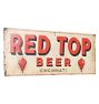 Embossed Steel Red Top Beer Sign