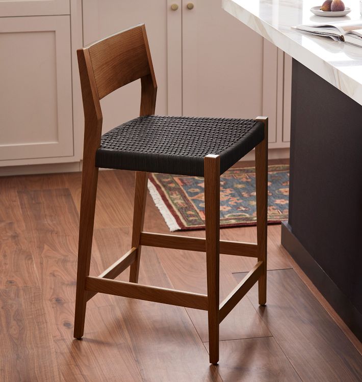 Bayley Counter Stool with Woven Rope Seat Rejuvenation