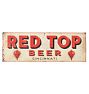 Embossed Steel Red Top Beer Sign