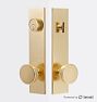 Tumalo Brass Knob Ext Door Set with Level Bolt, Smart home technology, CP CP 2.375