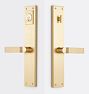 Jerico Brass Lever Exterior Door Tube Latch Set, CP 2.375 Standard