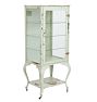 Vintage Mint Green Steel Medical Cabinet