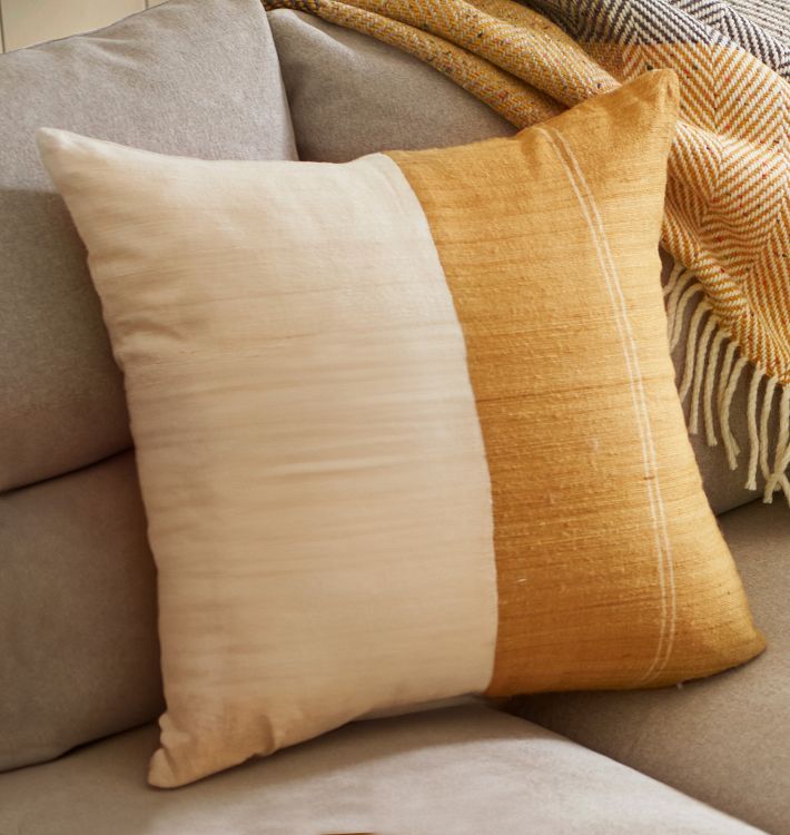 Color Block Silk Pillow Cover