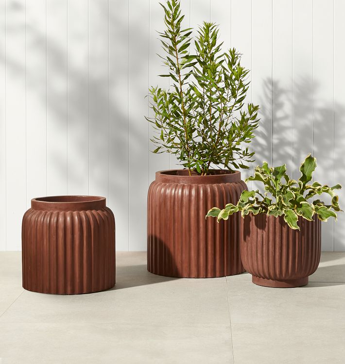 Concrete Fluted Planter